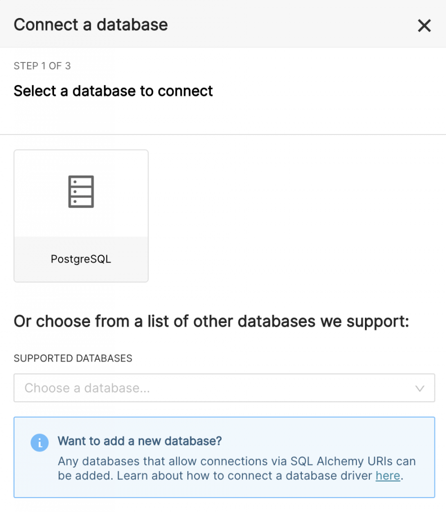 Supported Databases
